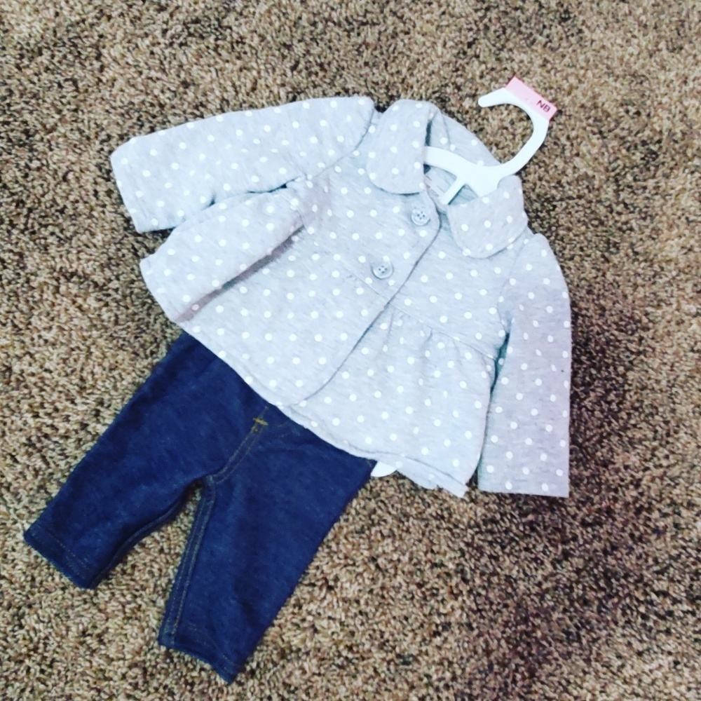 Newborn polka dot outfit